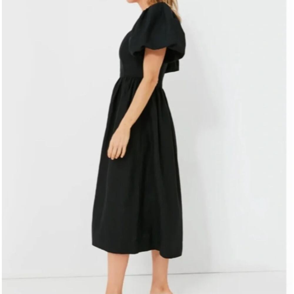 TUCKERNUCK x POMANDER PLACE Alexis Midi Dress Linen Black Sz L NWT $168 {JJ2} - Picture 5 of 5